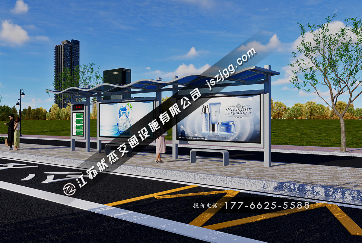 鄉(xiāng)鎮(zhèn)簡(jiǎn)約公交候車(chē)亭定制價(jià)格