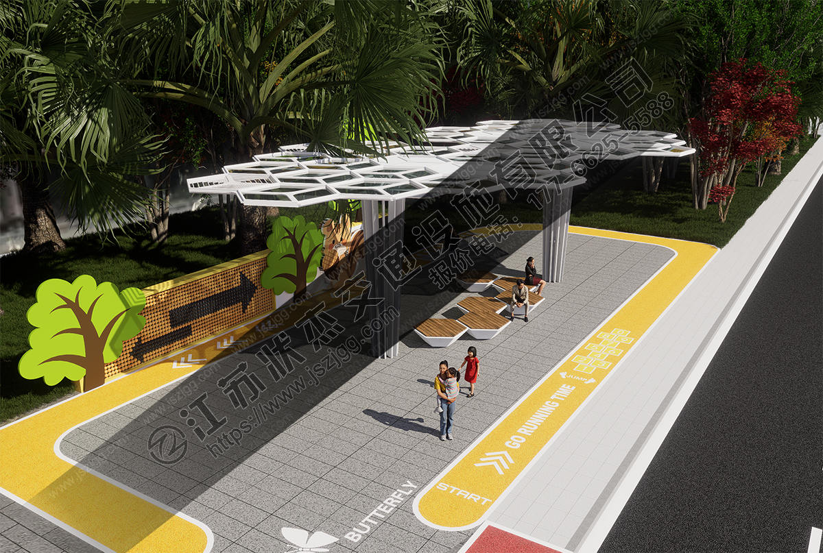 現(xiàn)代異形景觀廊架公園異形鋼結構廊架
