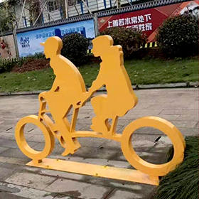自行車運(yùn)動(dòng)造型健康宣傳標(biāo)牌效果圖