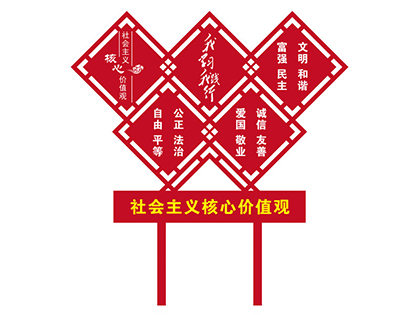 社會主義核心價值觀標牌圖片