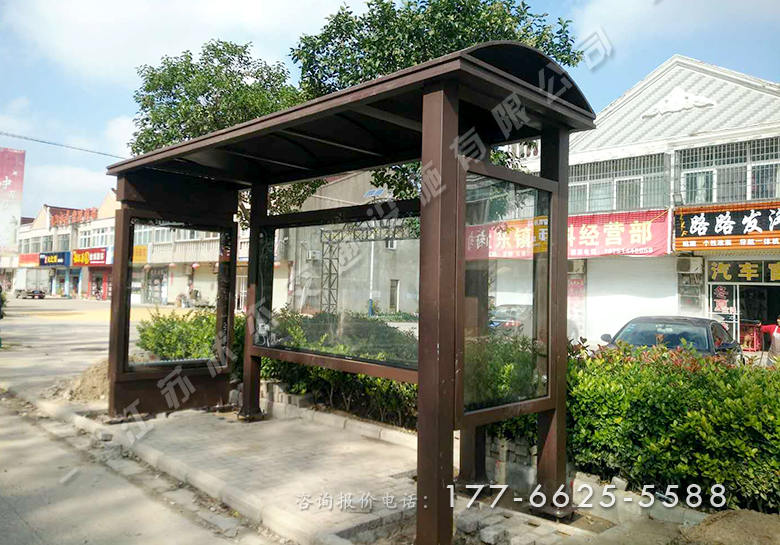 江蘇鹽城鄉(xiāng)鎮(zhèn)簡約公交車站臺(tái)